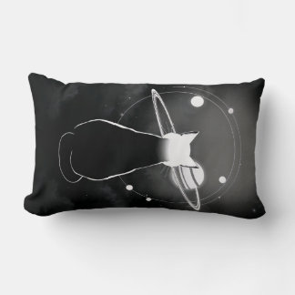 Cojín Lumbar Orbiting Cosmic Cat  Pillow — Minimalist Design