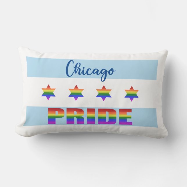 Cojín Lumbar Orgullo de Chicago (Anverso)