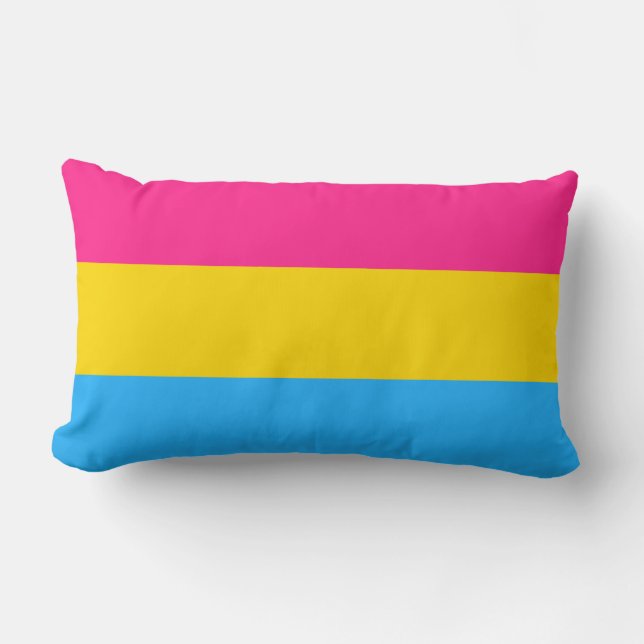 Cojín Lumbar Orgullo Pansexual (Bandera Pan) (Anverso)