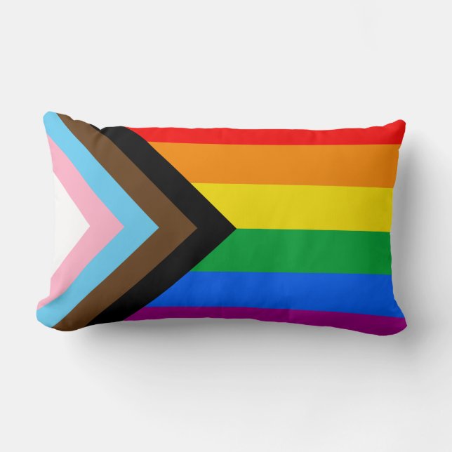 Cojín Lumbar Orgullo Progresista LGBTQ+ (Anverso)