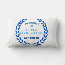 Cojín Lumbar Orgulloso de ser griego -propiedad de la civilizac