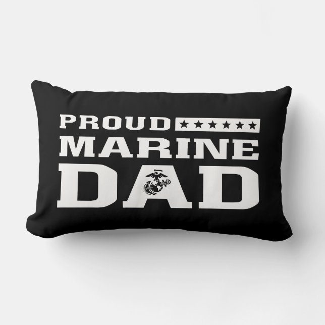 Cojín Lumbar Orgulloso Marine Dad (Anverso)