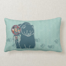 Oso de espíritu tribal con pistas de los nativos e