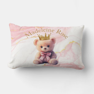 Cojín Lumbar Oso de peluche princesa nombre personalizado