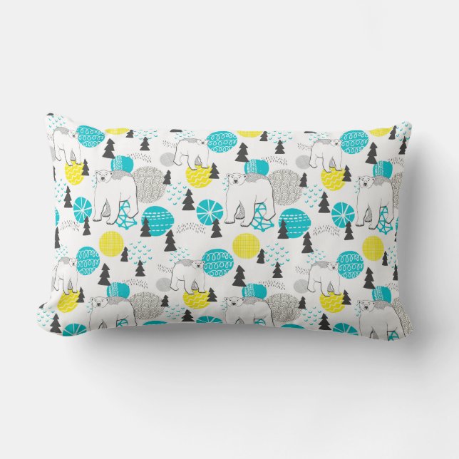 Cojín Lumbar Oso polar (Anverso)