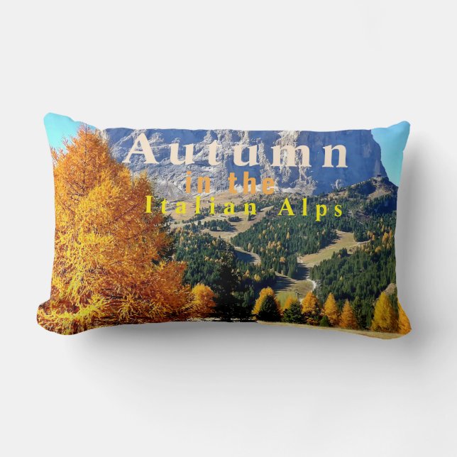 Cojín Lumbar Otoño en los Alpes italianos (Anverso)