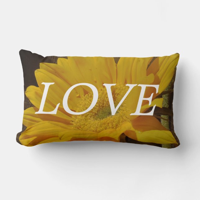 Cojín Lumbar OVE almohada, girasol amarillo (Anverso)