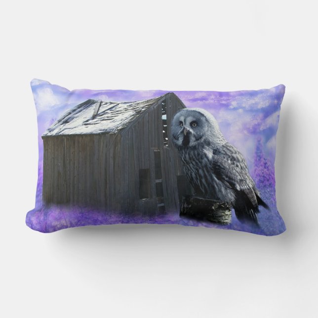 Cojín Lumbar Owl Barn Shed (Anverso)