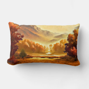 Cojín Lumbar Paintaje paisajístico de otoño-68754