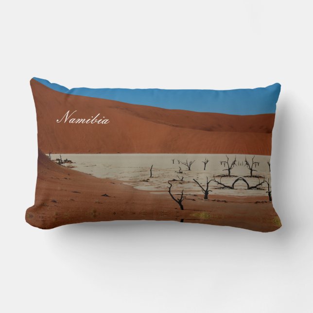 Cojín Lumbar Paisaje de dunas de arena de Namibia Sossusvlei (Anverso)