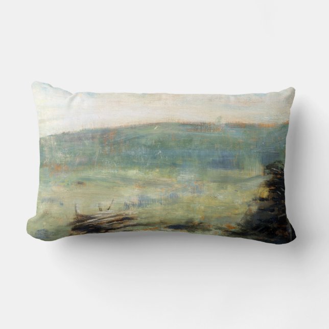 Cojín Lumbar Paisaje de Jorte Seurat en el Santo-Ouen (Anverso)