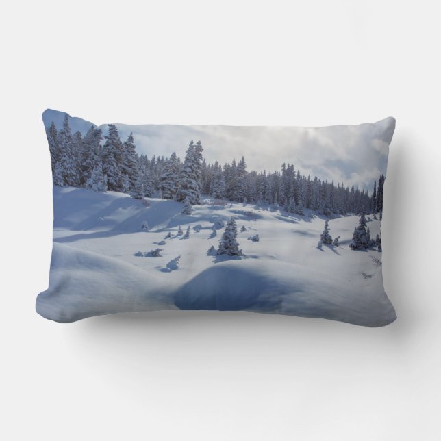 Cojín Lumbar Paisaje de nieve (Anverso)