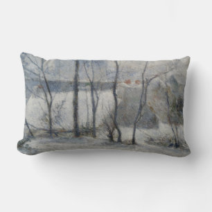 Cojín Lumbar Paisaje invernal (de Paul Gaugin)