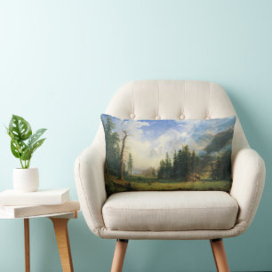 Cojín Lumbar Paisaje montañoso de Albert Bierstadt