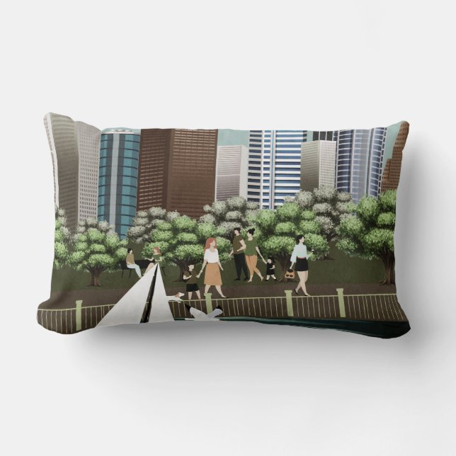 Cojín Lumbar Paisaje urbano (Anverso)