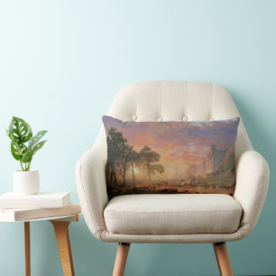 Cojín Lumbar Paisaje Vintage, Oregon Trail por Bierstadt