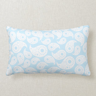 Cojín Lumbar Paisley azul blanca y en colores pastel