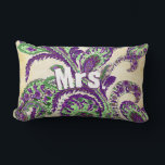 Cojín Lumbar Paisley Peacock Púrpura y Verde Elegir colores<br><div class="desc">Colección de Bodas de lujo rústico Paisley Boda Paisley Pintage Pisley</div>