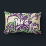 Cojín Lumbar Paisley Peacock Púrpura y Verde Elegir colores<br><div class="desc">Colección de Bodas de lujo rústico Paisley Boda Paisley Pintage Pisley</div>