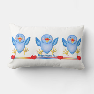 Cojín Lumbar Pájaro azul de la felicidad