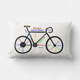 Cojín Lumbar Palabras motivacionales, ciclismo, ciclismo, cicli