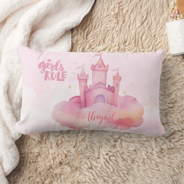 Cojín Lumbar Palacio de Gobierno chica en la nube rosa (Manta)