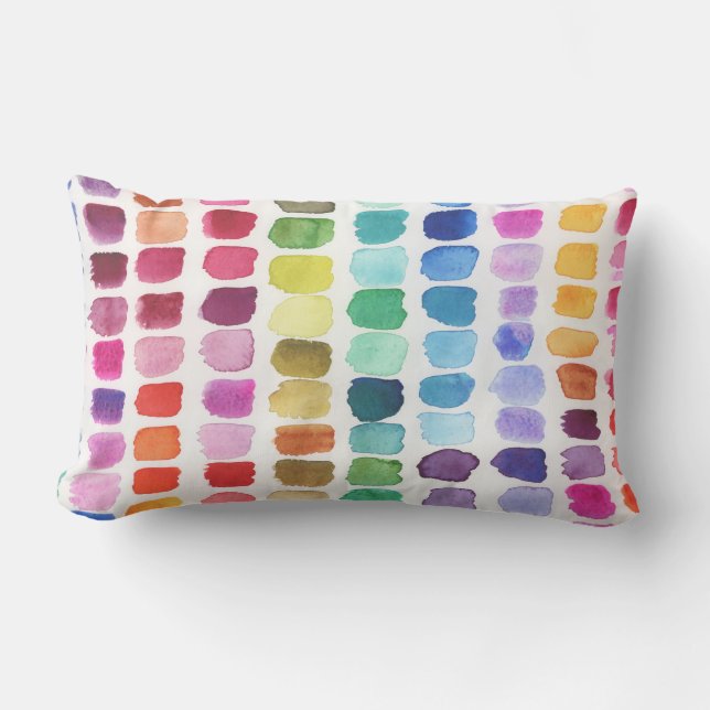 Cojín Lumbar Paleta Alegre de Colores - Verano (Anverso)