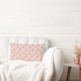 Cojín Lumbar Paleta apasionada: adornos de San Valentín