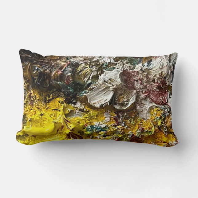 Cojín Lumbar Paleta del artista #1 (Anverso)