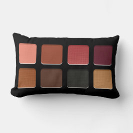 Cojín Lumbar Paleta moderna de maquillaje marrón oscuro y oscur