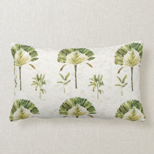 Cojín Lumbar Palm y plátano de viajero en Terrazzo