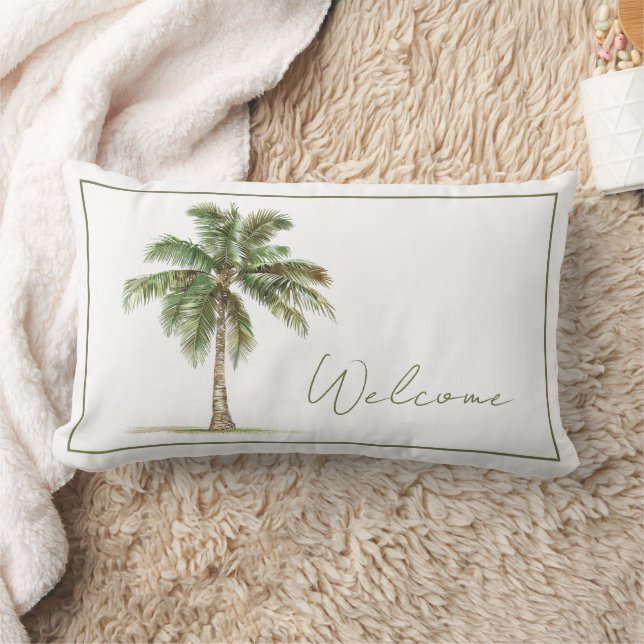 Cojín Lumbar Palmera Costera Personalizada (Manta)