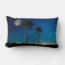 Cojín Lumbar Palmeras en la noche