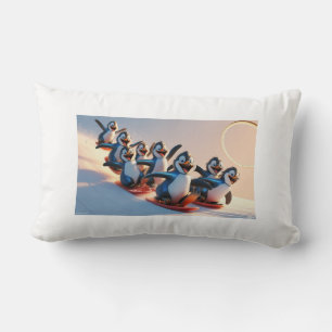 Cojín Lumbar Pals de Pingüino Aventura deslizante Pillow