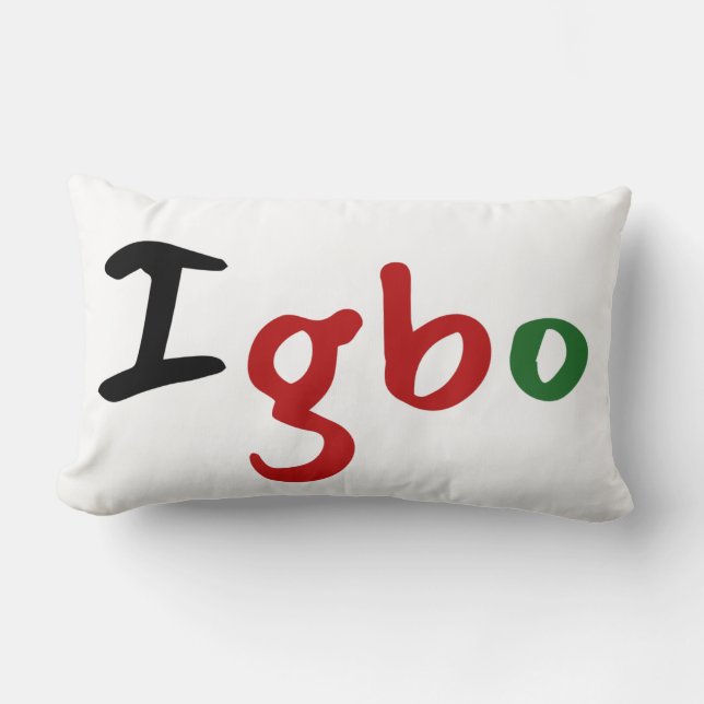 Cojín Lumbar Panafricano Igbo (Anverso)