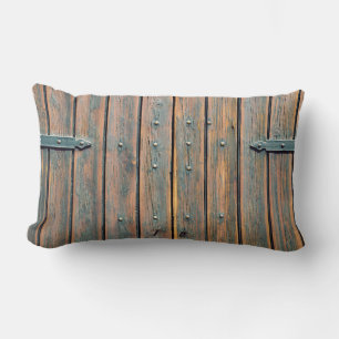 Cojín Lumbar Panel de madera marrón