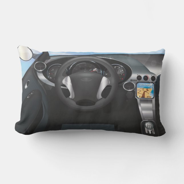 Cojín Lumbar Panel del coche deportivo (Anverso)