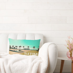 Cojín Lumbar Panorama de la arquitectura de Georgia Batumi