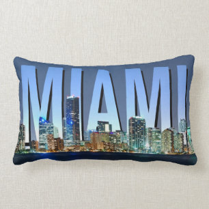 Cojín Lumbar Panorama del horizonte de Miami