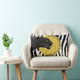 Cojín Lumbar Pantera negra por Toshi Yoshida Wood