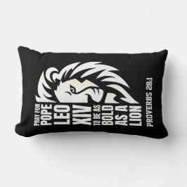 Cojín Lumbar PAPA LEO XIV Rezo católico de león audaz