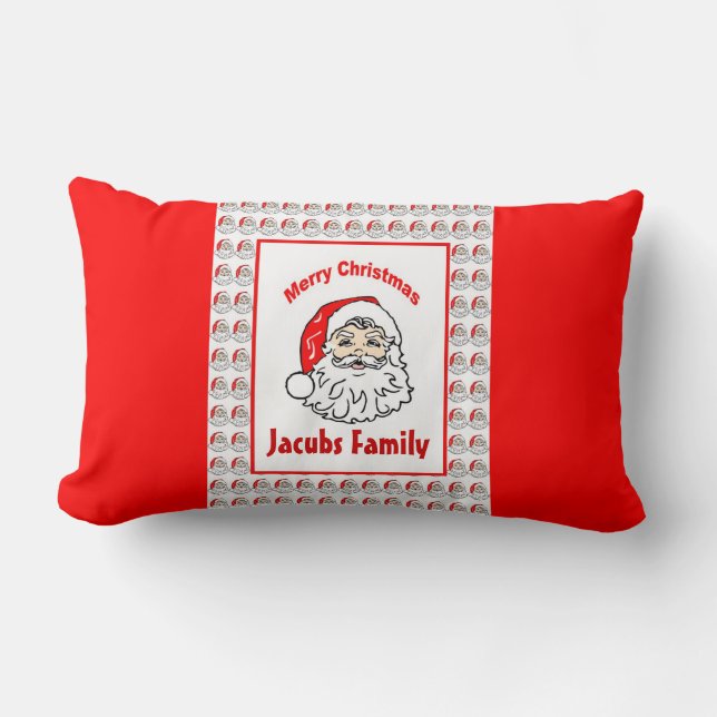 Cojín Lumbar Papá Noel personalizado Pillow (Anverso)