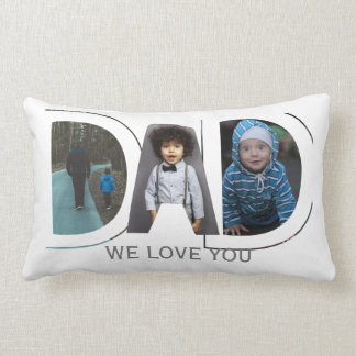 Cojín Lumbar Papá te queremos Personalizado Padres Día 3 Collag