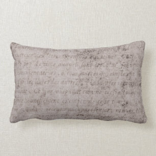 Cojín Lumbar Papel francés de la antigüedad del pergamino de 