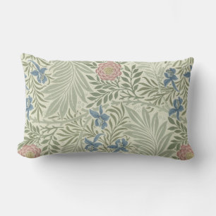 Cojín Lumbar Papel pintado floral Larkspur de William Morris