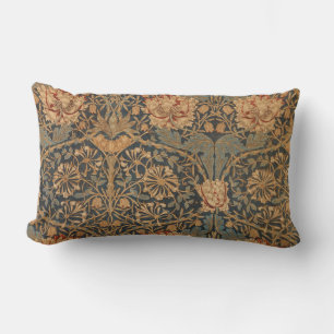 Cojín Lumbar Papel pintado rico de madreselva de William Morris