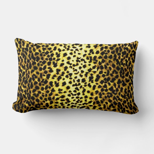 Cojín Lumbar Papel tapiz de impresión Leopard (Anverso)