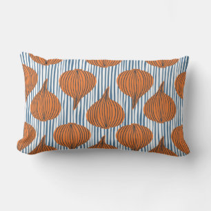 Cojín Lumbar Papel tapizado de verduras de la bombilla dibujada