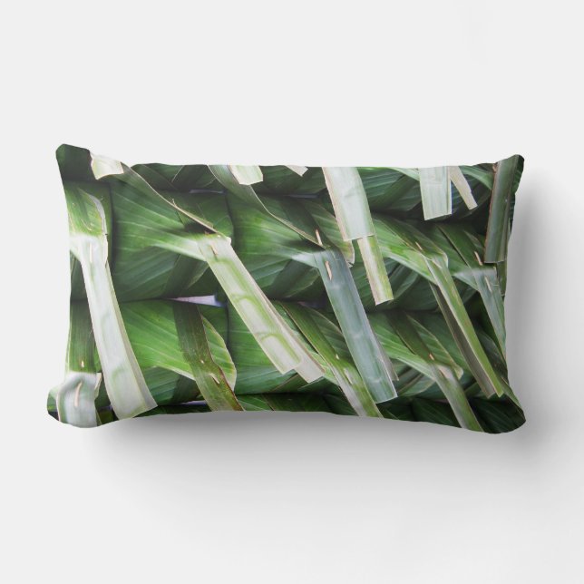 Cojín Lumbar Paquetes de hojas de plátano envueltos (Anverso)