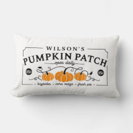 Cojín Lumbar Parche de calabaza de granja personalizado